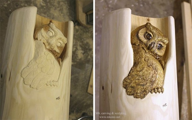 Nghệ sỹ Nhật Bản điêu khắc động vật tỉ mỉ và chi tiết từ gỗ ... A444