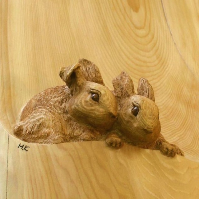 Nghệ sỹ Nhật Bản điêu khắc động vật tỉ mỉ và chi tiết từ gỗ ... A719
