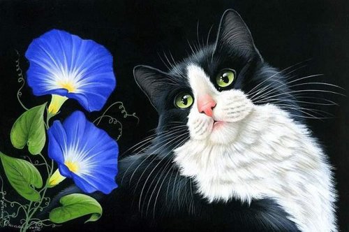 Thế giới của mèo qua tranh vẽ ... Aa710