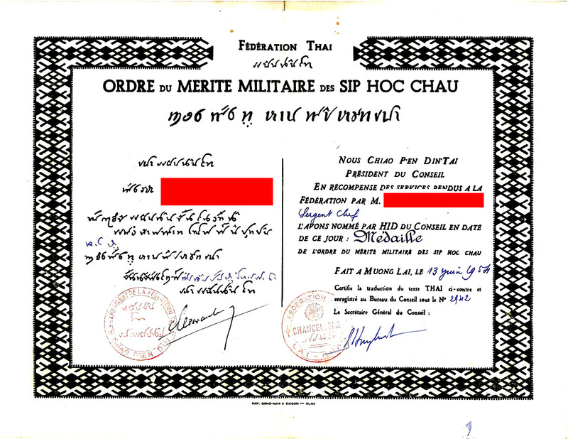 Ordre du mérite fédération Thaï Diplom12