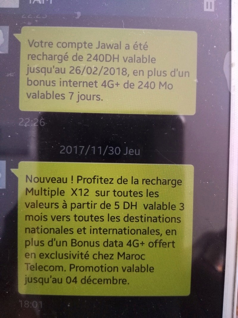 Maroc/Internet, WiFi, Tel] Validité de carte sim au Maroc.