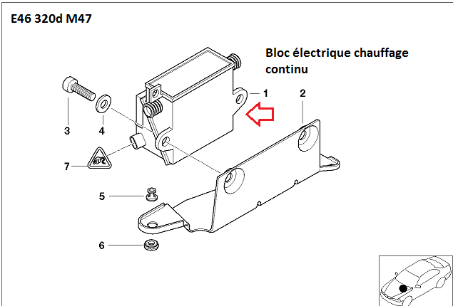 [ BMW e46 318TD COMPACT an 2004] Batterie qui se décharge. Intensité 0.6 A en continue  64_bol10