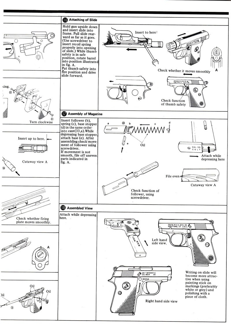Marushin ABS Colt .25 Auto (Japanese AND English Instructions) Marush48