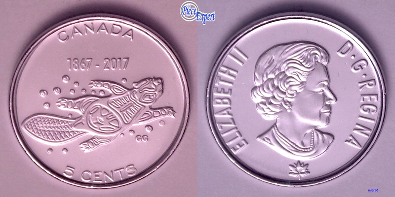 2017 - Coin Obturé Revers Point Manquant (Filled Die) 5_cent27