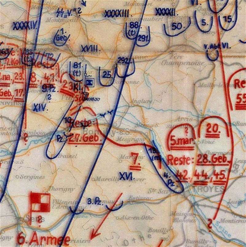 Ecrasement de la 6e armée (28, 44, 45, 42e DI) mi-juin 1940 14_jui10