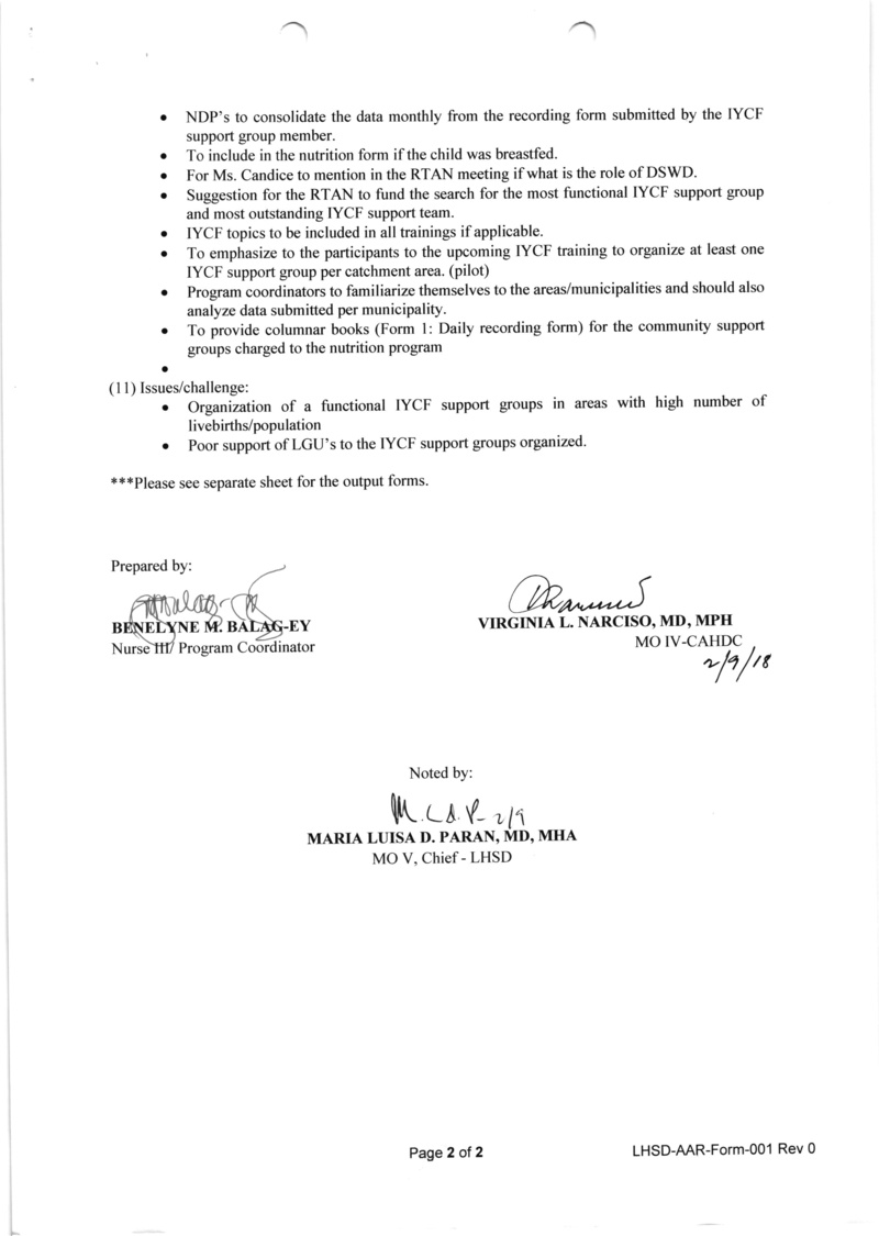 forms - DCOPO 2018-0063: Authority for some DOG-CAR Personnel to conduct and attend the development of Infant and Young Children Community Support Group Reporting Forms on February 2, 2018 at DOH-RTC 63_00110