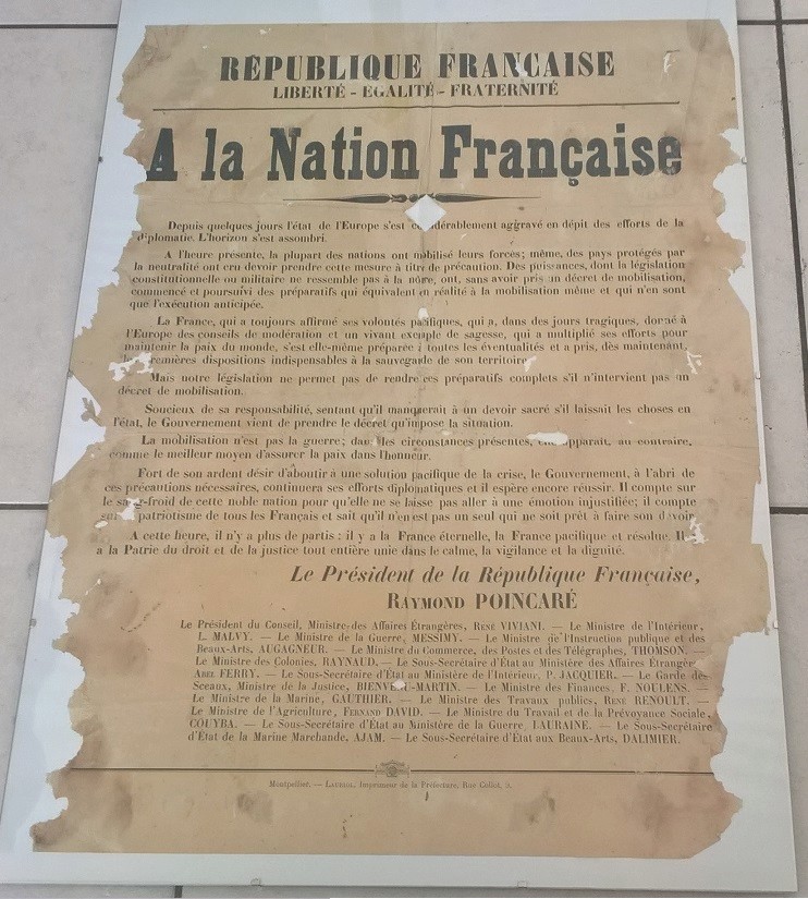 "A la nation française" - affiche - R. Poincaré - 1914 Wp_20147