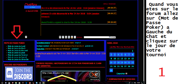 comment trouver les mdp Forum114