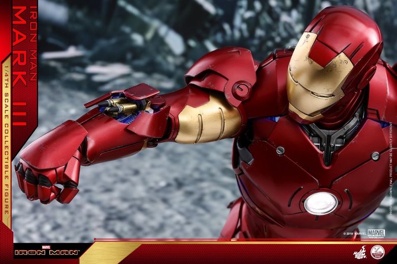 Iron Man 1-  Mark III (3) 1/4 - Deluxe version and normal version (Hot toys) 14365810