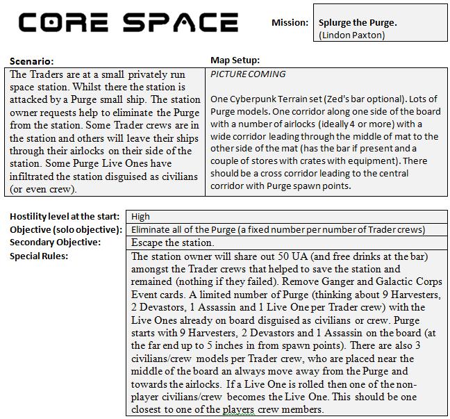 Mission 18 Splurge the Purge. (Lindon Paxton) Missio27