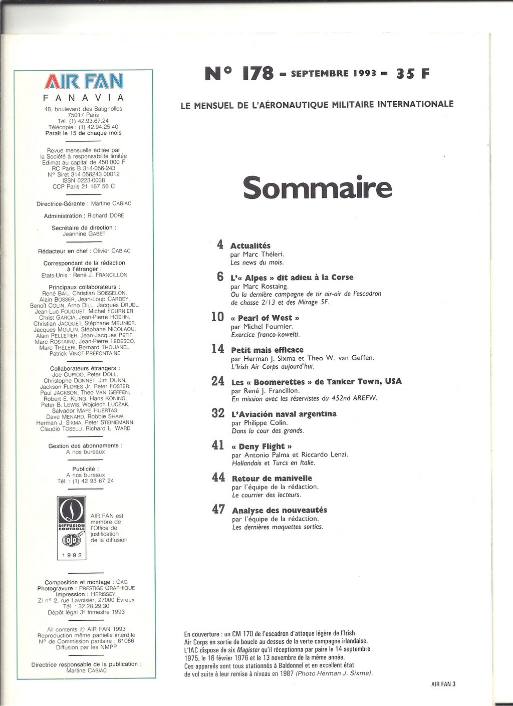 Revue AIR FAN, publicité sur la sortie du CORSAIR et du JAGUAR au 48ème en septembre 1993 Air_fa10