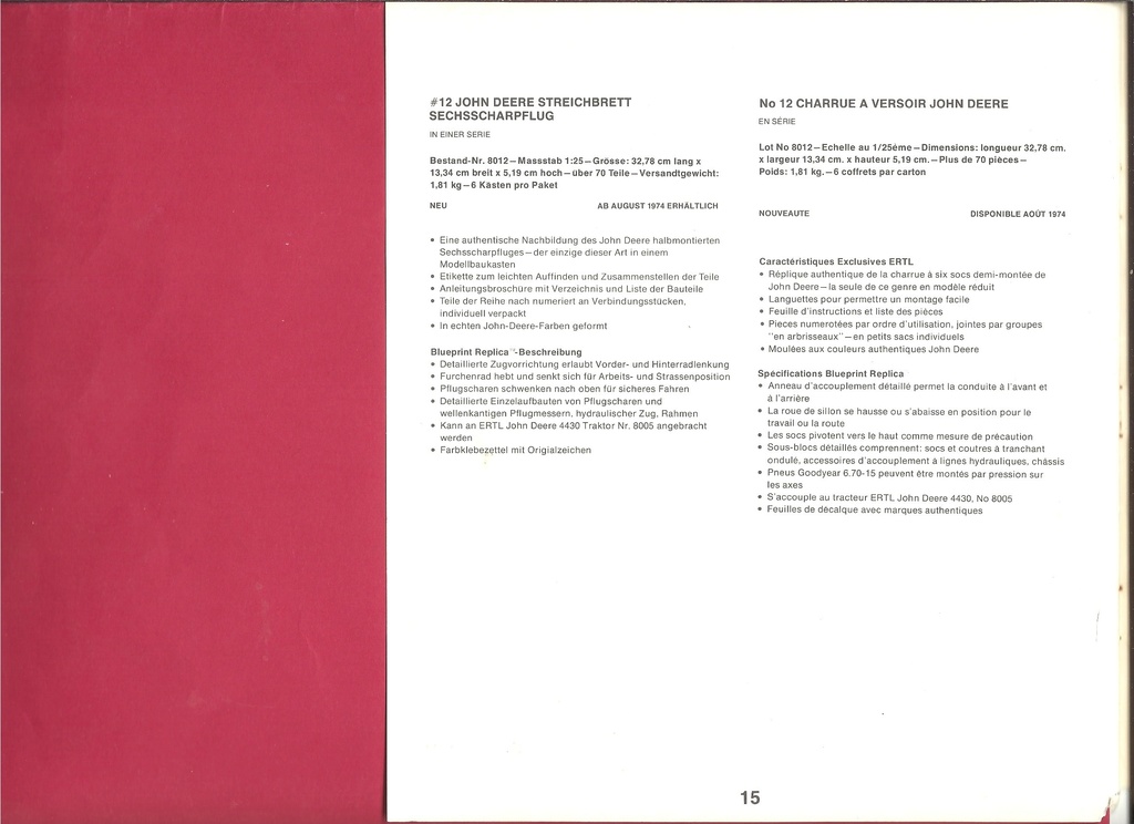 ertl - [ERTL 1974] Catalogue 1974 Ertl_c51