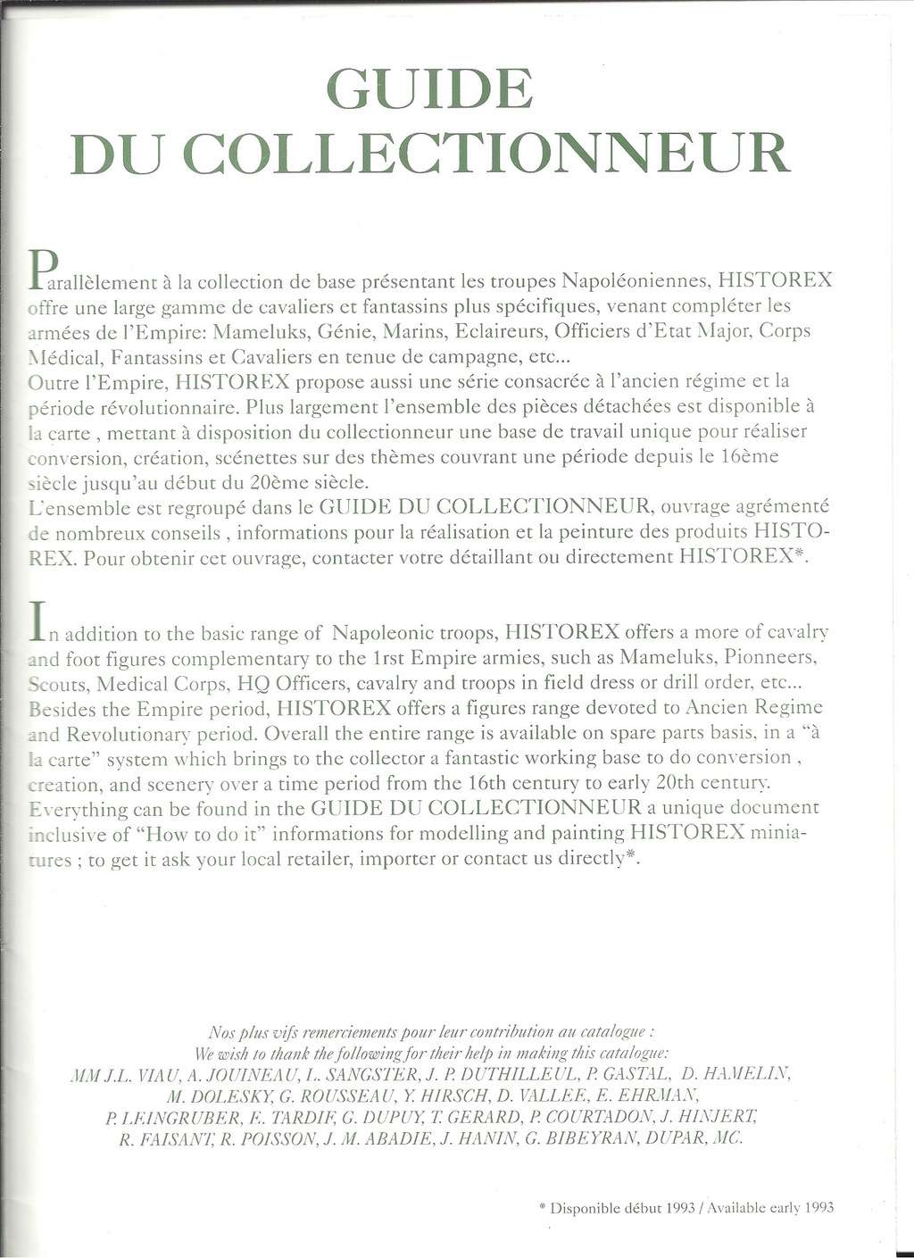 [HISTOREX 1993] Catalogue 1993 Histo101