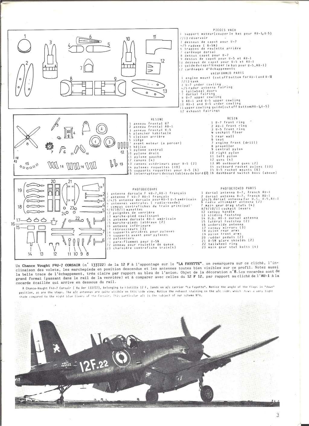 VOUGHT F4U-7 CORSAIR 1/48ème Réf 80415 - Page 5 Ipms_f33