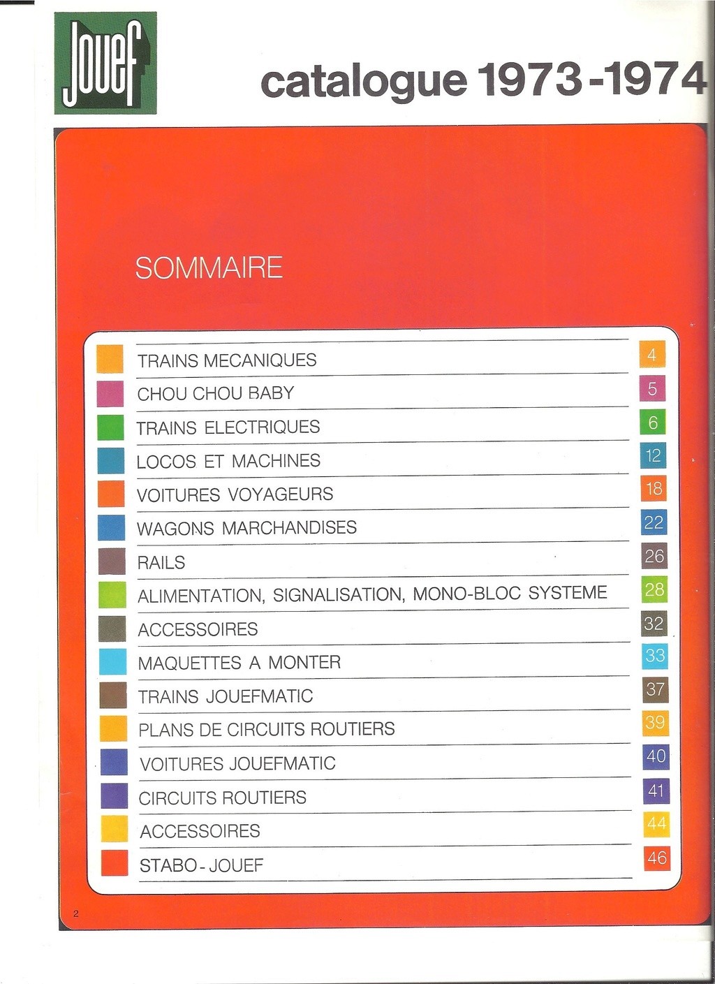[JOUEF 1973] Catalogue + tarif détail 1973  Jouef923