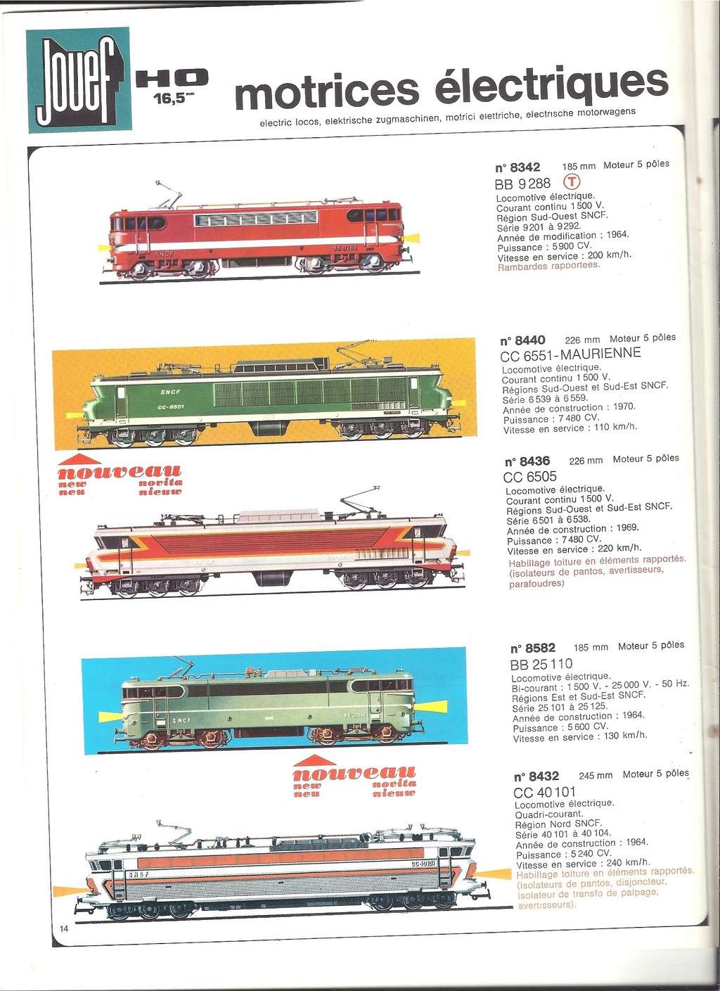 [JOUEF 1973] Catalogue + tarif détail 1973  Jouef936