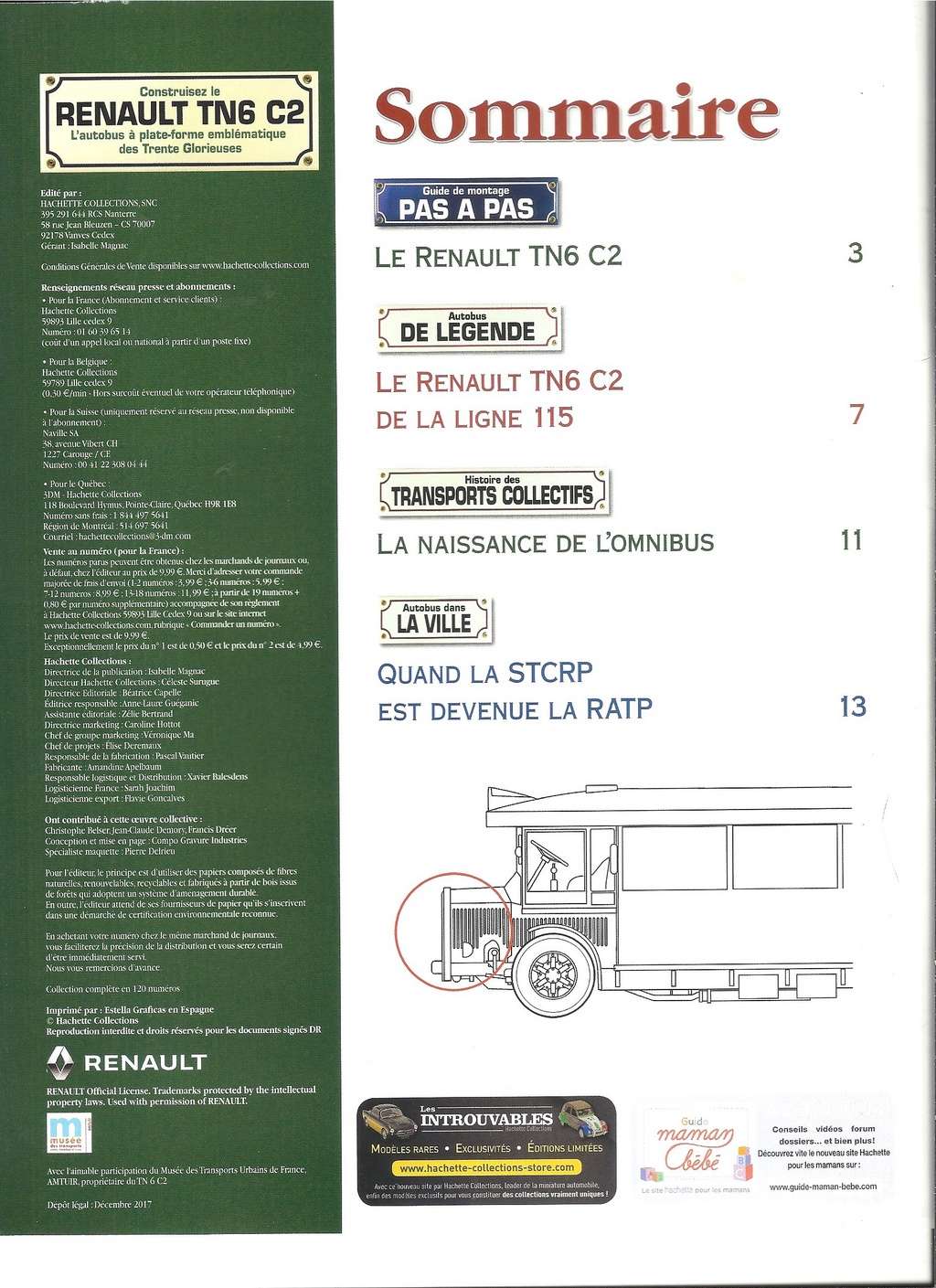 [HACHETTE] Calandre RENAULT TN6 C2 Bus parisien au 1/12ème  Numyr292