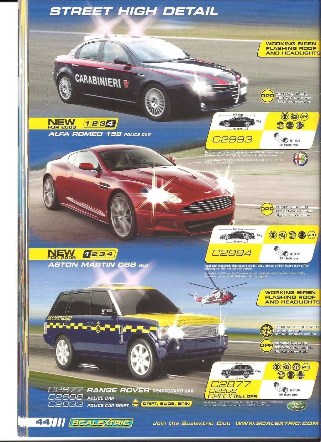 [SCALEXTRIC 2009] Catalogue 2009 50ème édition Scale160