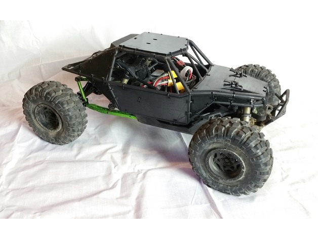 Carrosserie 3D Axial Yeti 4x4 en panneaux Scale et Crawler 1/10 012