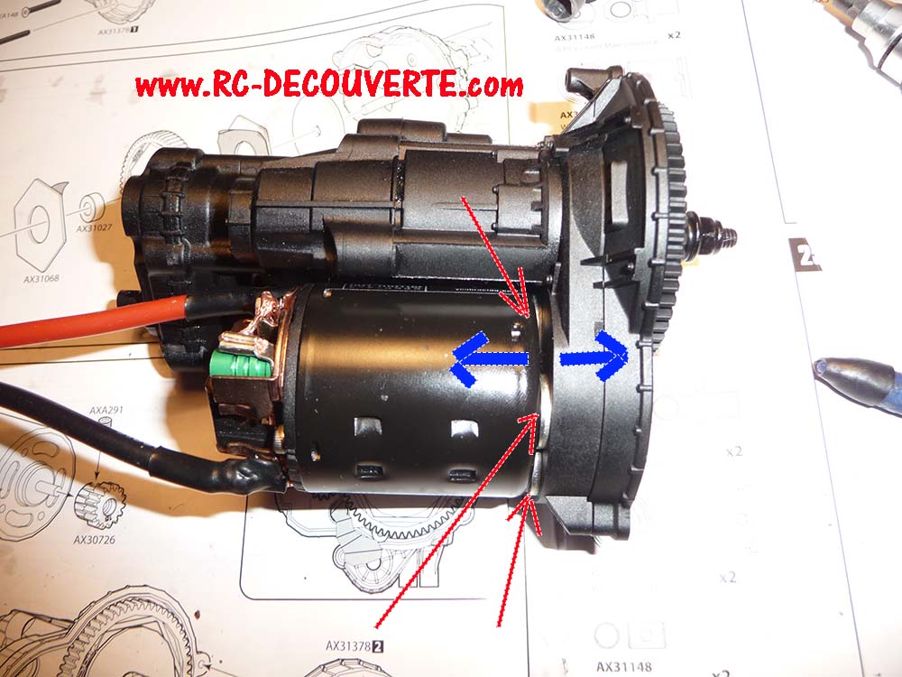 Ajouter 2eme vitesse sur boite transmission scx10 II Jeep Cherokee AX90046 4-tran17