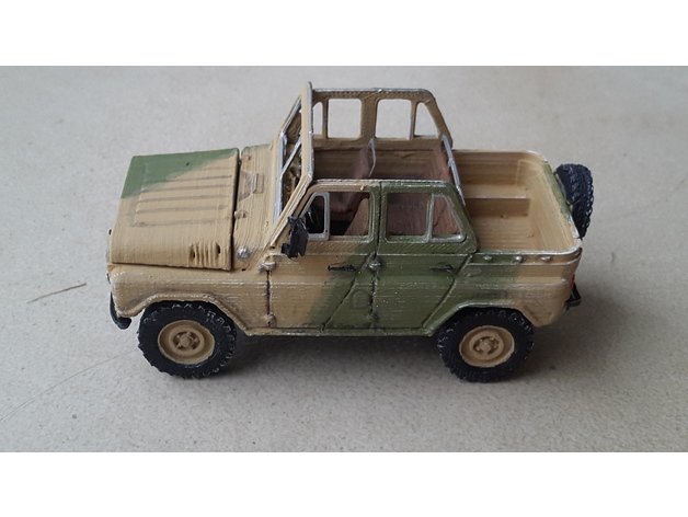 Carrosserie 3D Carrosserie UAZ 469 4x4 pour scale et crawler 1/10 M1b51