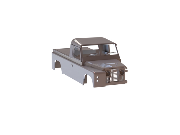 Carrosserie 3D Land Rover Defender D90 4x4 pour Gelande Scx10 Scale et Crawler 1/10 M2b45