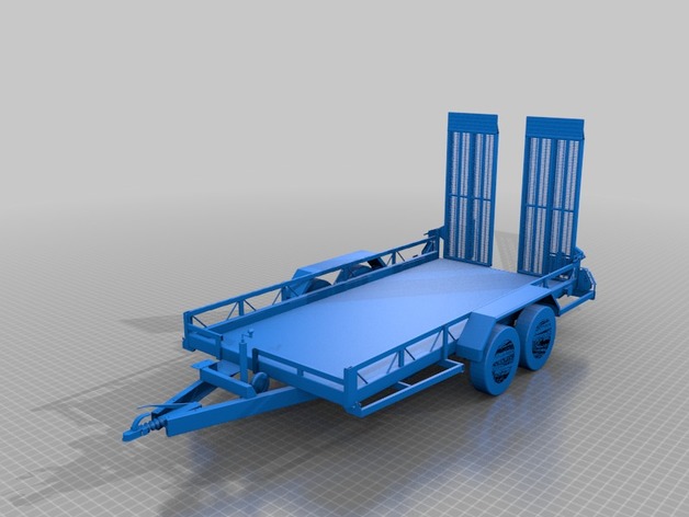 Remorque Plateau 3D pour scale et Crawler 1/10 M5a12