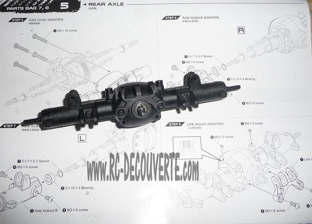 MST CMX Kit Jeep JK pompier & Hummer H1 : Montage et Modification - Page 3 Pont-a10