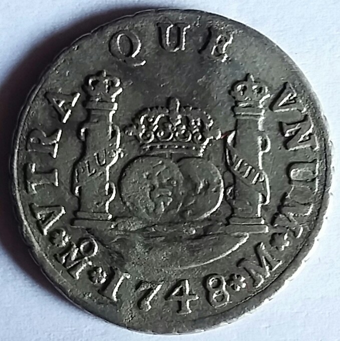 2 reales 1748 Mexico 1748r10