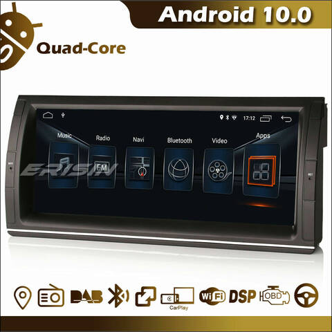 Android 10.0 Autoradio 10.25" tactile GPS Bluetooth TNT CarPlay DSP BMW