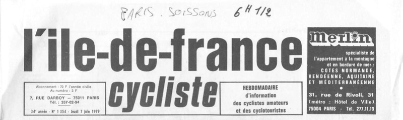 Annonce: Coureurs et Clubs de juin 1979 à juin 1981 00123410