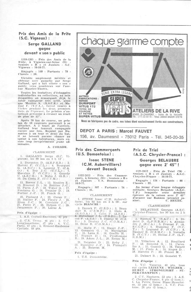 Coureurs et Clubs d'avril 1977 à mai 1979 - Page 16 004188