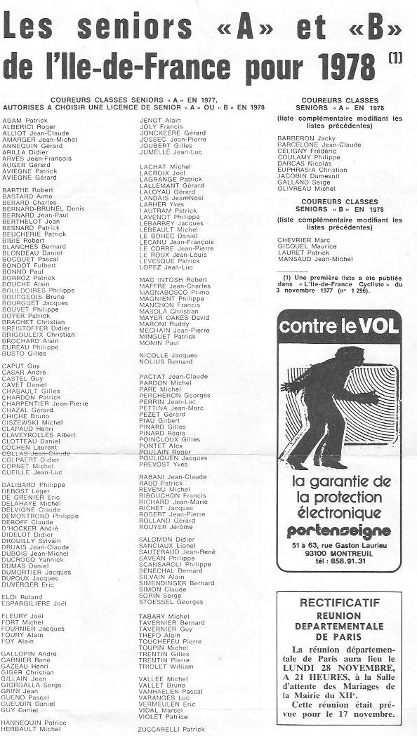 Coureurs et Clubs d'avril 1977 à mai 1979 - Page 17 006180