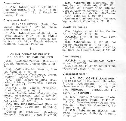 Coureurs et Clubs d'avril 1977 à mai 1979 - Page 11 009170