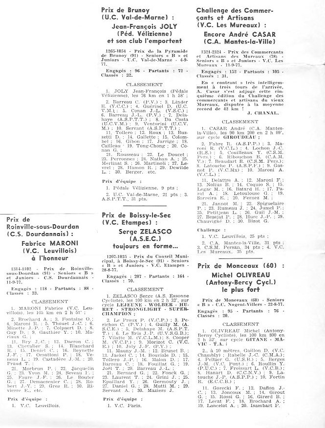 Coureurs et Clubs d'avril 1977 à mai 1979 - Page 13 016173