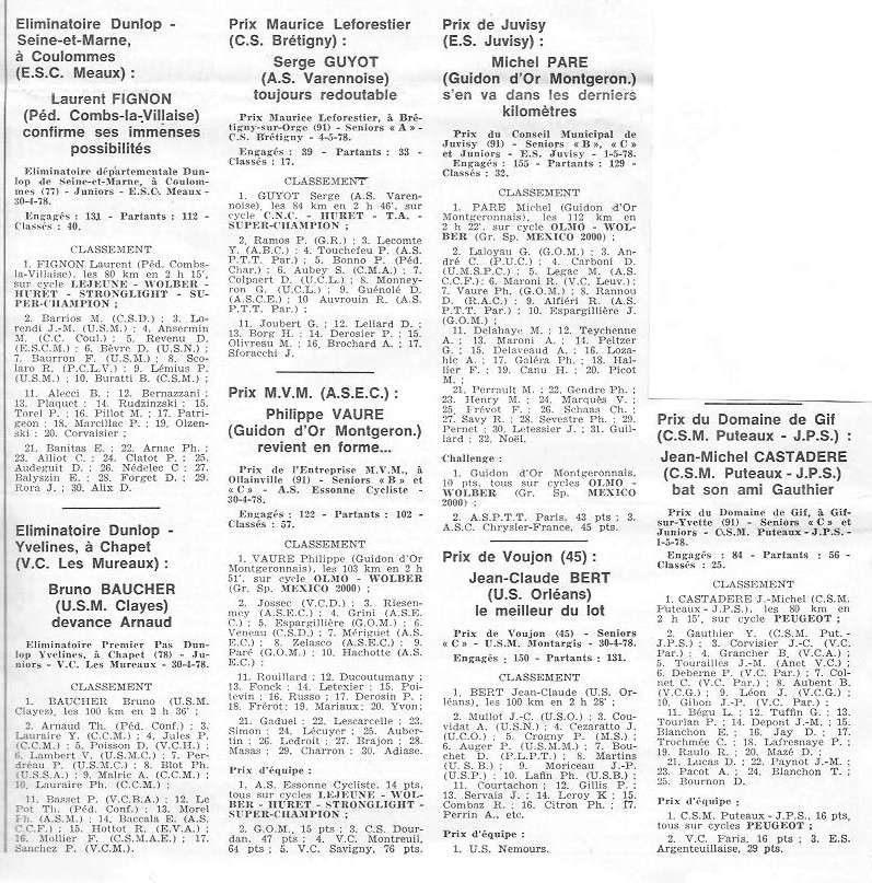 Coureurs et Clubs d'avril 1977 à mai 1979 - Page 22 016182