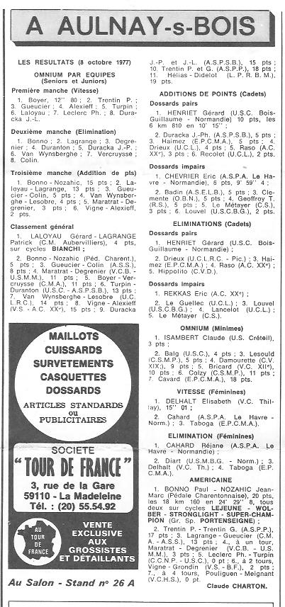 Coureurs et Clubs d'avril 1977 à mai 1979 - Page 16 017133