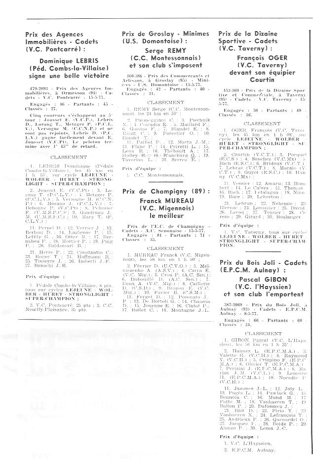 Coureurs et Clubs d'avril 1977 à mai 1979 - Page 4 019108