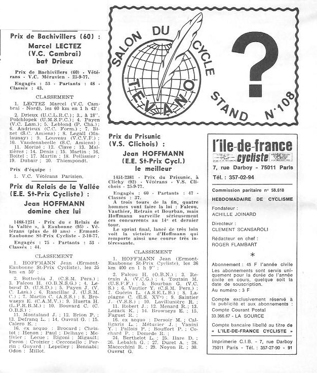 Coureurs et Clubs d'avril 1977 à mai 1979 - Page 16 019120