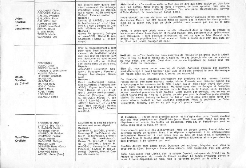 Annonce: Coureurs et Clubs de juin 1979 à juin 1981 - Page 12 019151