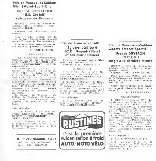 Coureurs et Clubs d'avril 1977 à mai 1979 - Page 12 024105
