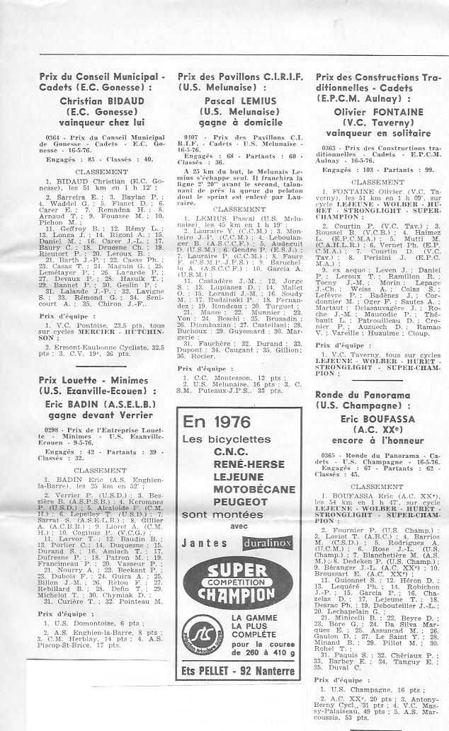 Coureurs et Clubs de juin 1974 à mars 1977 - Page 30 03918