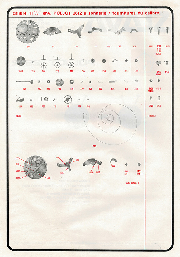 Fiches techniques de mécanismes soviétiques Poljot15