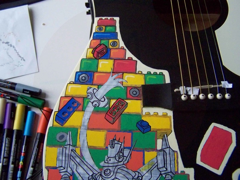 Dessin sur guitare - Commande en cours de réalisation Mise_e36