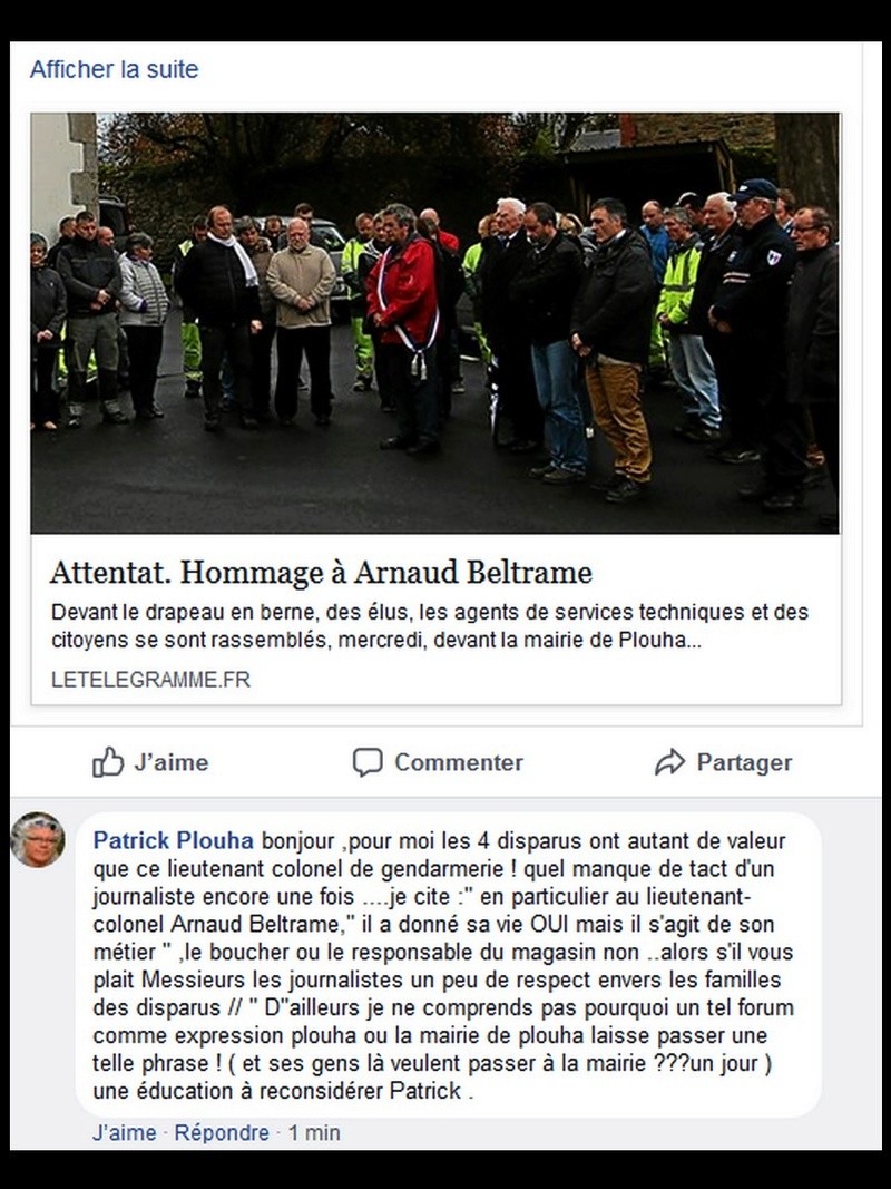 FORUM EXPRESSION PLOUHA / Attentat. Hommage à Arnaud Beltrame 724