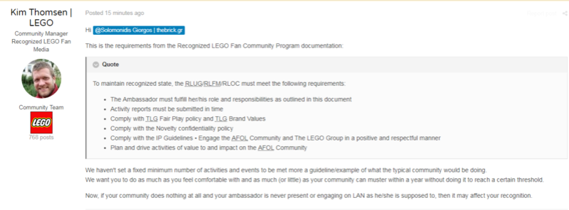 Recognized LEGO Fan Community - New Engagement Model Oio11