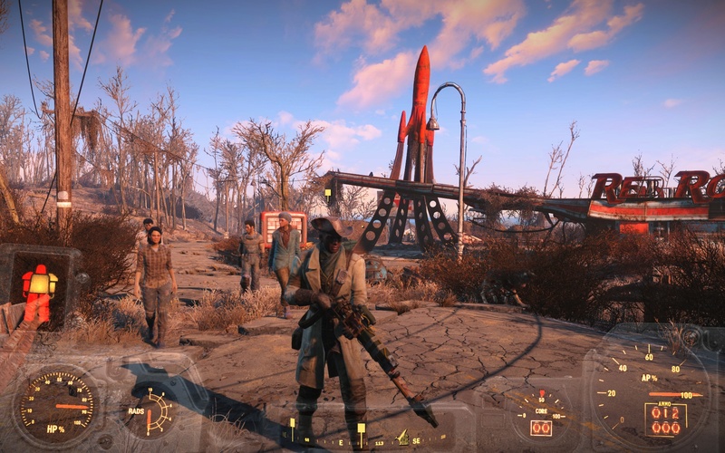 Fallout - Jeux Vidéos - Video game - dans un monde retro futuriste néo 1950 aprés une guerre nucléaire Fallou13