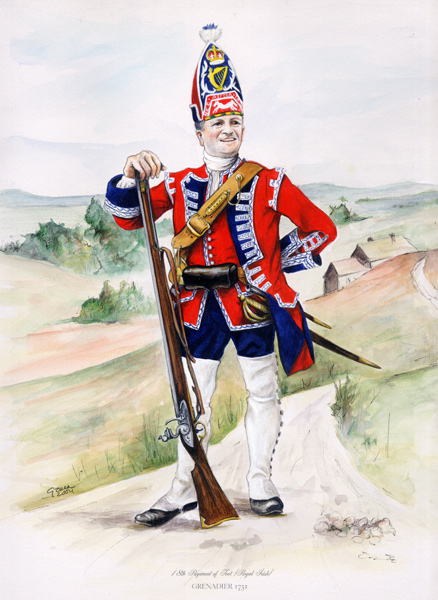 grenadier anglais du 18th Foot en 1751 Gb-gre10