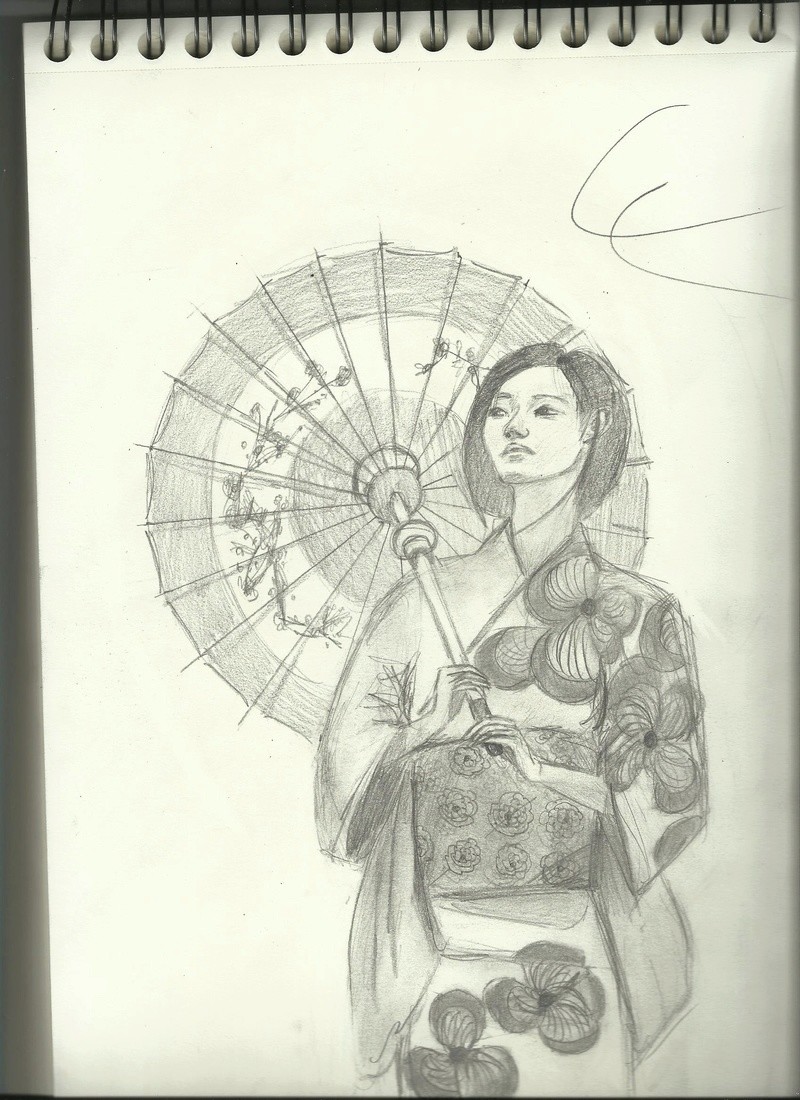 [critérium] Femme en Kimono avec une Ombrelle Kimono10