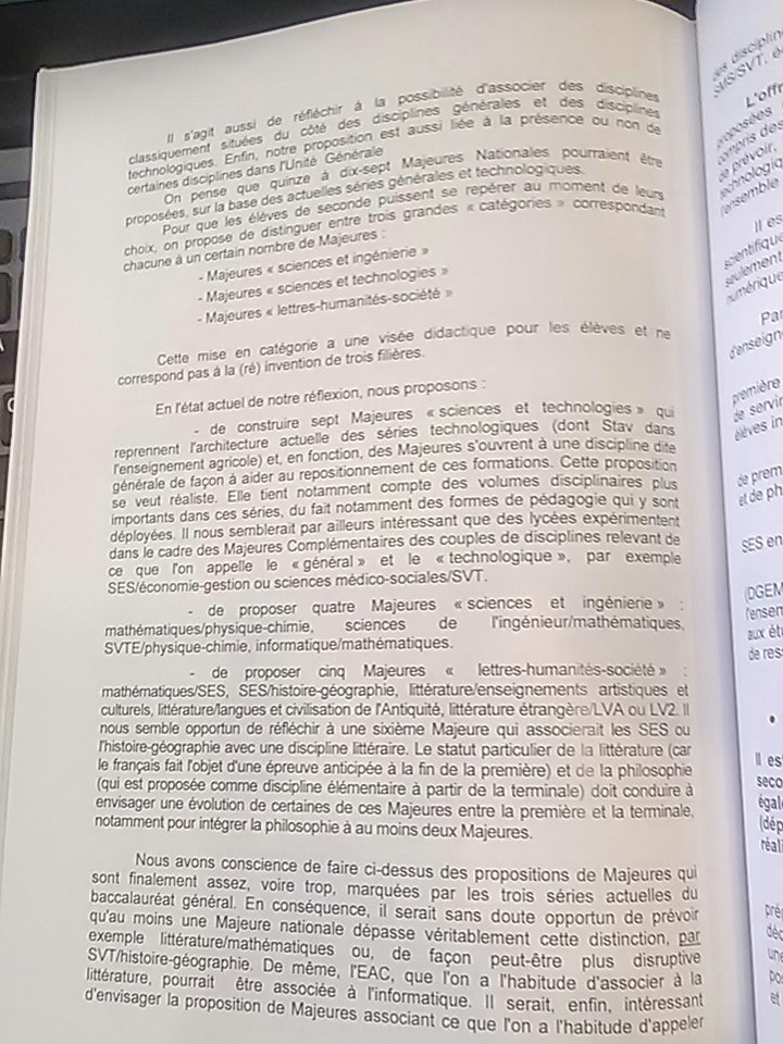 Réforme du bac : le gouvernement envisage la suppression des séries S, L et ES - Page 17 Rappor11